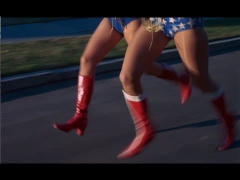 Lynda Carter & Debra Winger from Wonder Woman (2) (Pantyhose scene)
